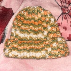 Multicolor Ribbed Crocheted Beanie